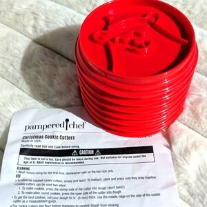 Pampered Chef Festive Red Cookie Cutters